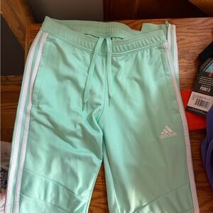 Adidas Kids Light Green Joggers